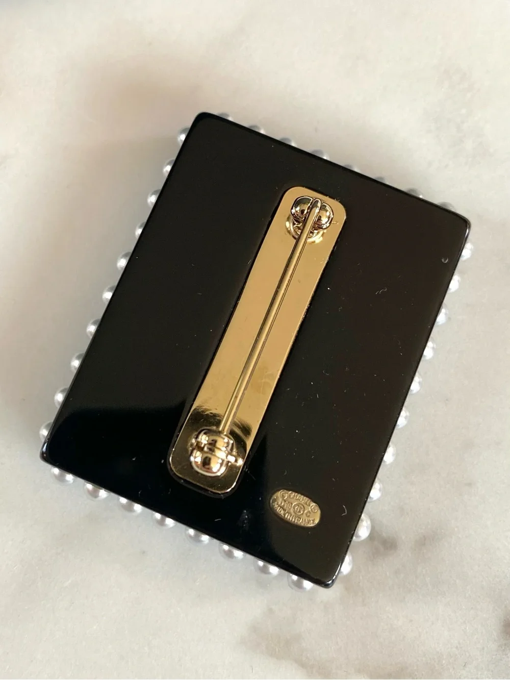 CHANEL - Enamel Coco Chanel Portrait Stamp-Style Brooch 2019